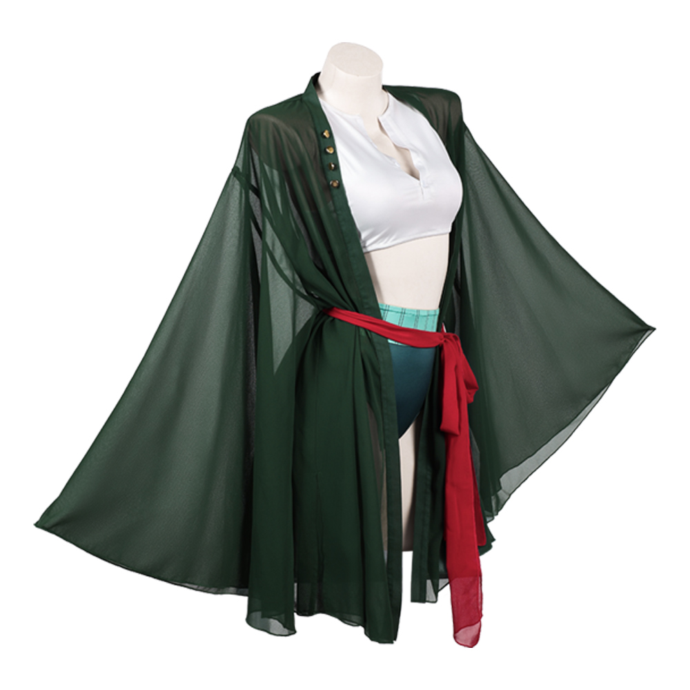 Anime Zoro Cosplay Female - ロロノアコスプレゾロ女性衣装ロリータグリーン水着大人女性水着水着ビキニハロウィンカーニバル変装