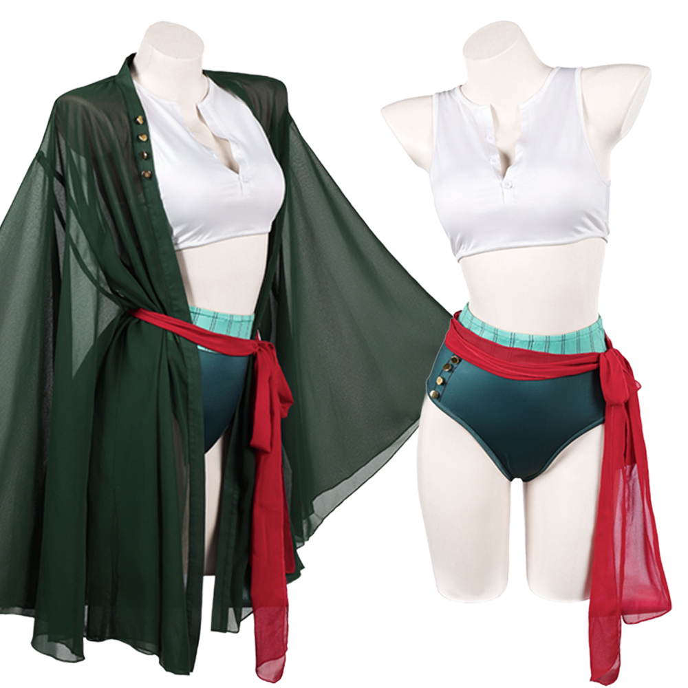 Anime Zoro Cosplay Female - ファンタジア海賊レディロロノアのゾロ水着コスプレセクシーなスーツアニメ女性 Disfraz 衣装女性ハロウィンカーニバル服