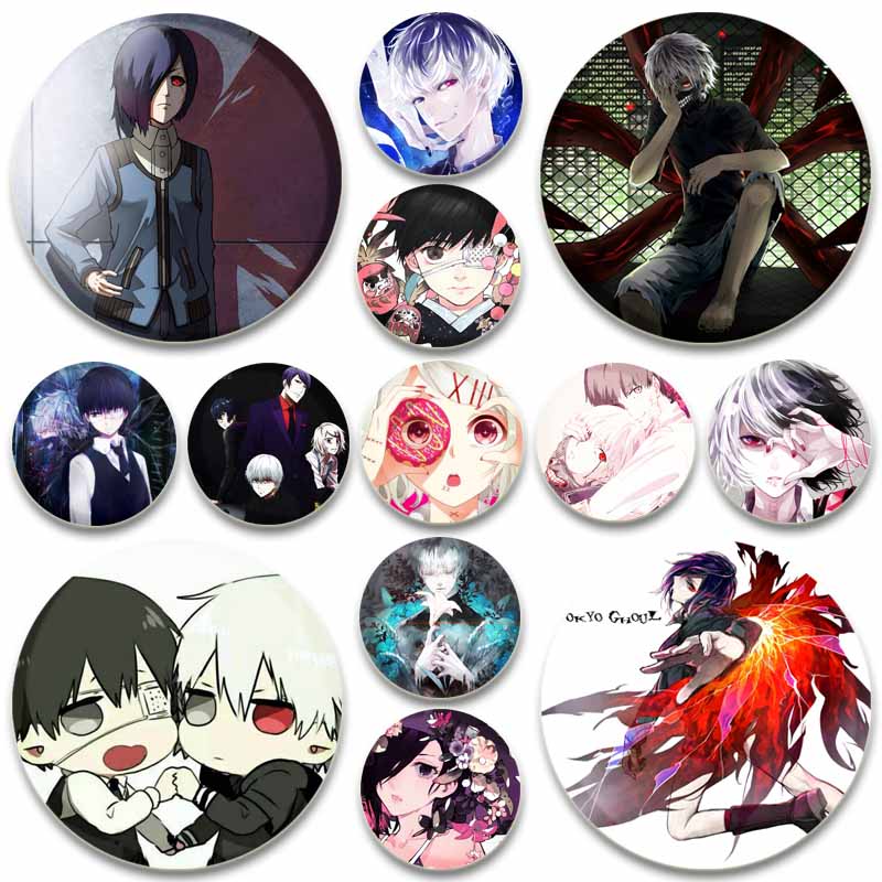 Tokyo Ghoul Mask - アニメ東京グールブローチバックパックアニメフィギュアラペルピン金木研 JUZO 鈴谷レイ漫画バッジアクセサリー装飾