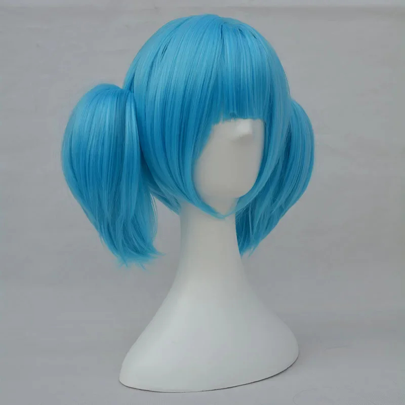 Anime Cosplay Blue Hair - 2026 サリーフェイス Sallyface コスプレウィッグ ショートブルー 耐熱合成ヘアクリップ