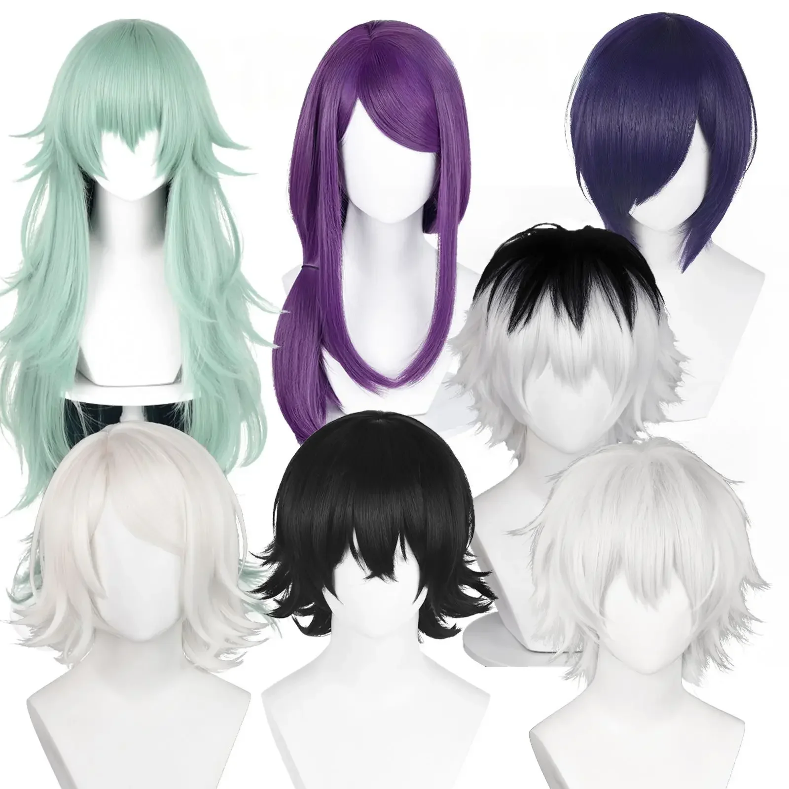 Tokyo Ghoul Mask - スズヤ十三-合成コスプレウィッグ,耐熱性,カミシロ,カネキケン,タカツキ,セン,ササキ,ウズカ,キリシマ