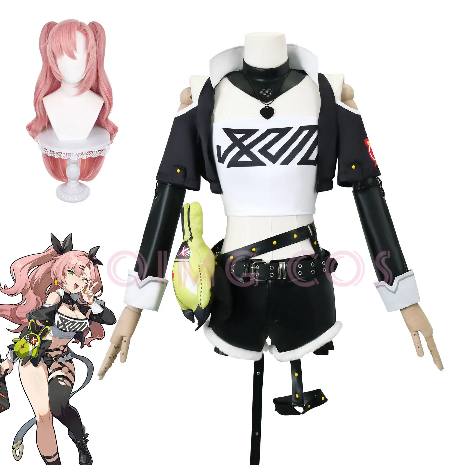 Anime Zero Cosplay - ニコール・デマラ・ゼンレス・ゾーン・ゼロコスプレ衣装制服ウィッグアニメハロウィンコスチュームパーティー仮装女性ゲーム
