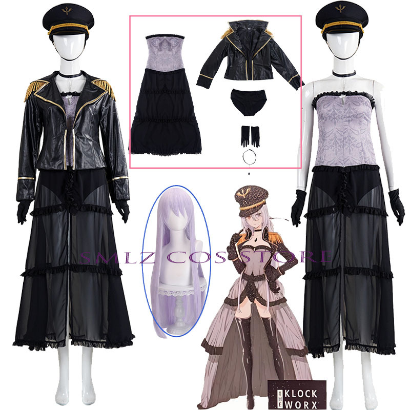 Kitagawa Anime Cosplay - アニメ私のドレスアップマリン北川コスプレ軍事黒ロベリア制服ドレスコート帽子衣装セットパーティーロールプレイ衣装女性