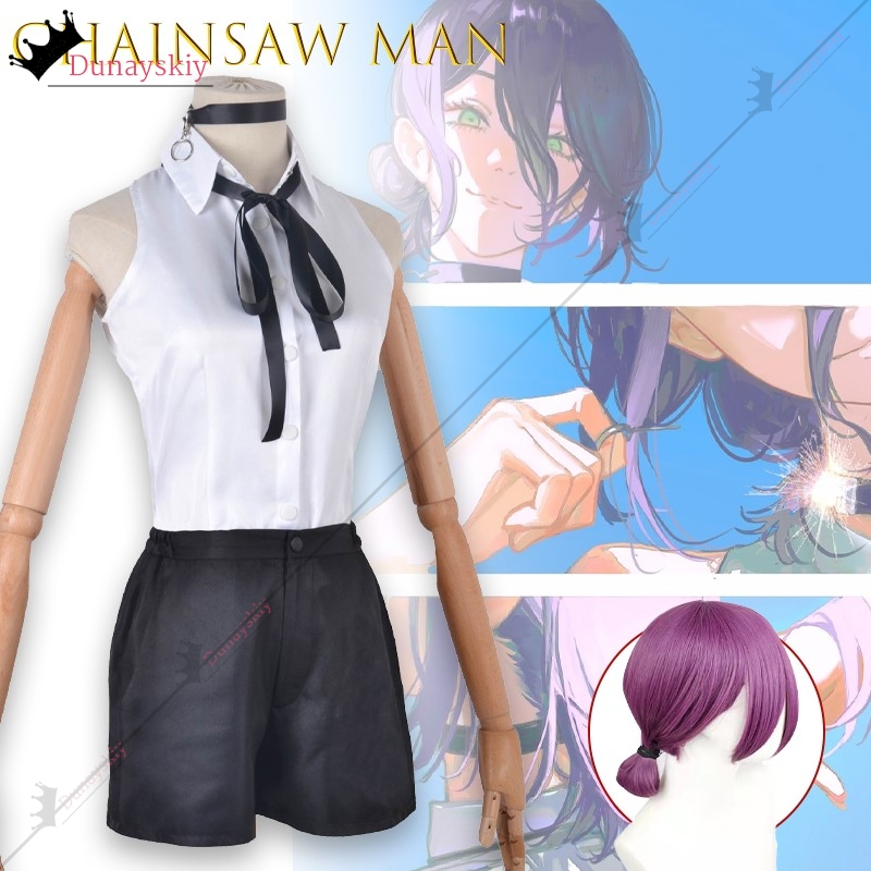 Anime Cosplay Chainsaw Man - アラスプティン チェーンソーマン コスプレ衣装{YiNuo} 悪魔アニメキャラクター衣装 ファンタジーリング 女性アニメ制服