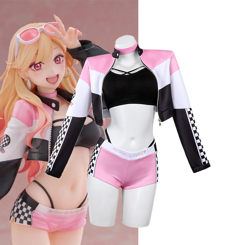 Kitagawa Anime Cosplay - 私のドレスアップダーリン 北川マリン レーシングスーツ アニメコスプレコスチューム 女性用ロールプレイ衣装 ハロウィンパーティー用
