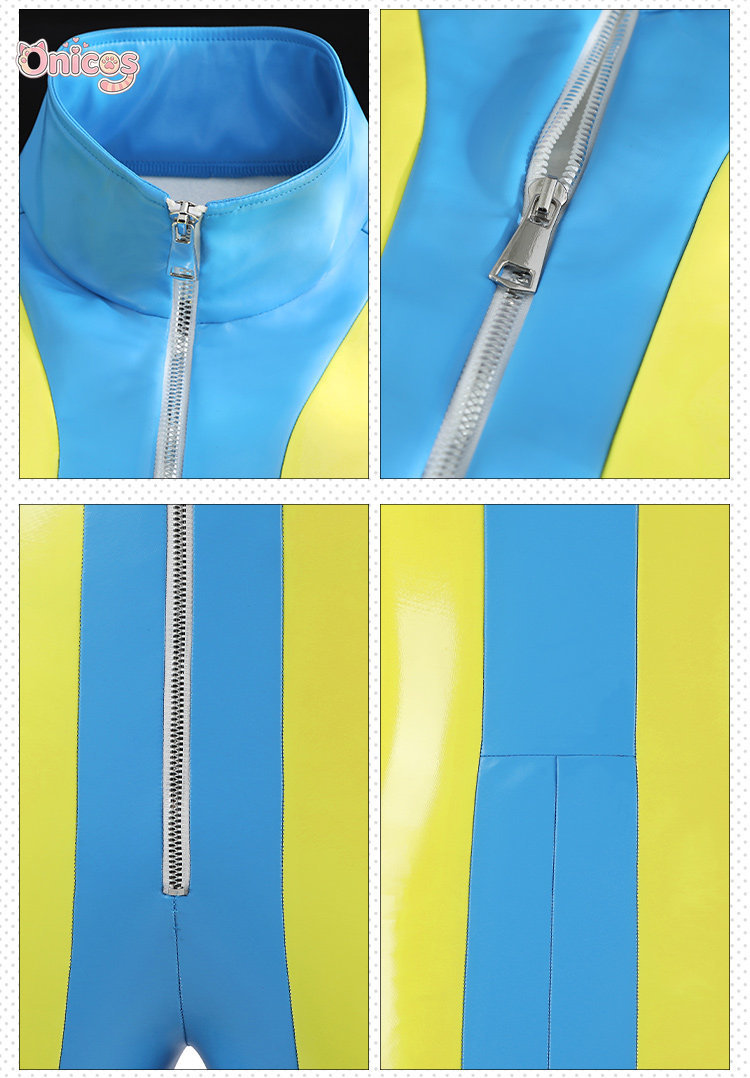 Anime Cosplay Bodysuit - ゲームディスパッチ：ウォーターボーイマンコンバットボディスーツ流線型デザインゲームアニメパーティーセットコスプレ黄色衣装オニコス