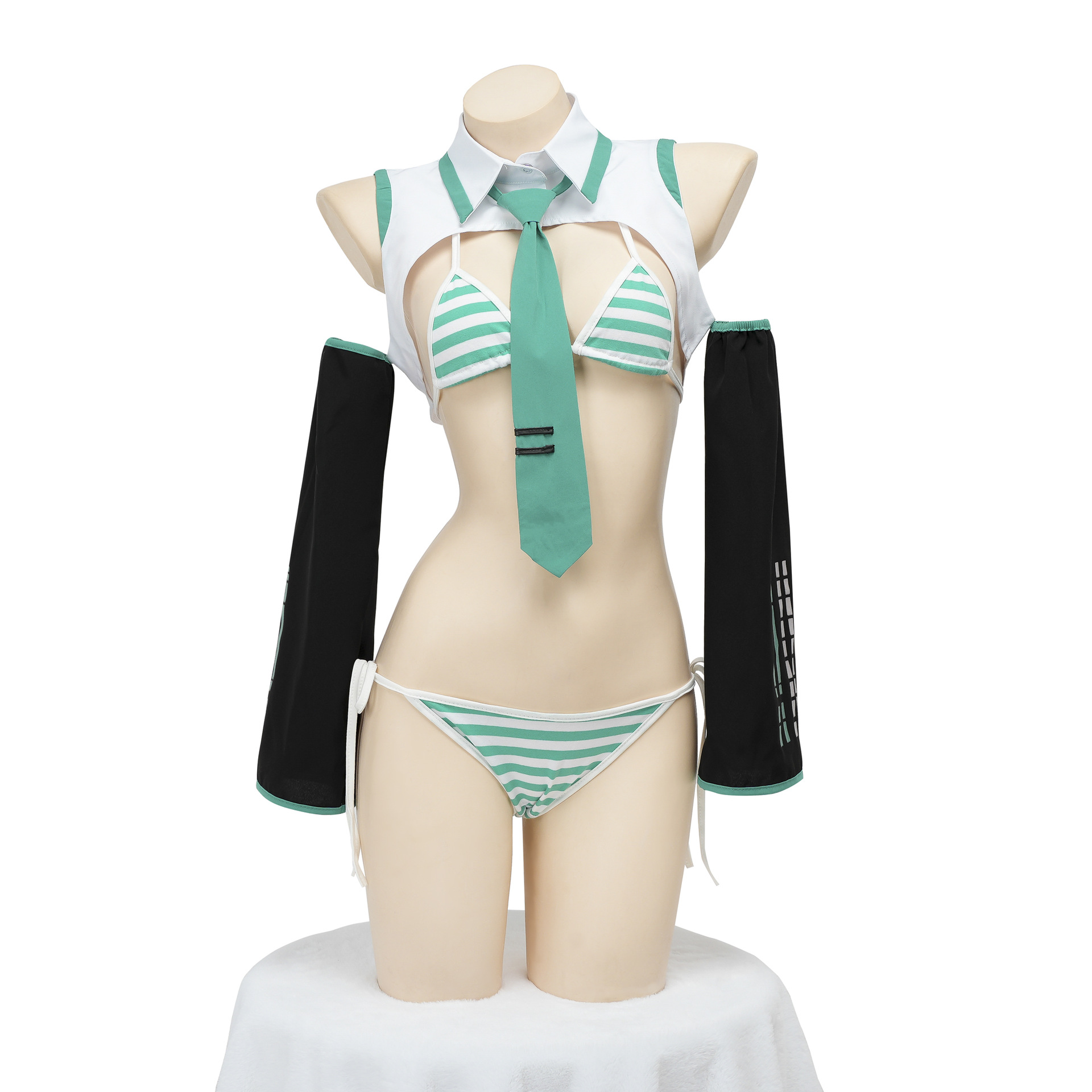 Anime Cosplay Bikini - アニメゲーム女性のセクシーなコスプレスーツ衣装ガールハロウィンクリスマスロールプレイ制服ビキニセットアイドルコスプレ水着水着