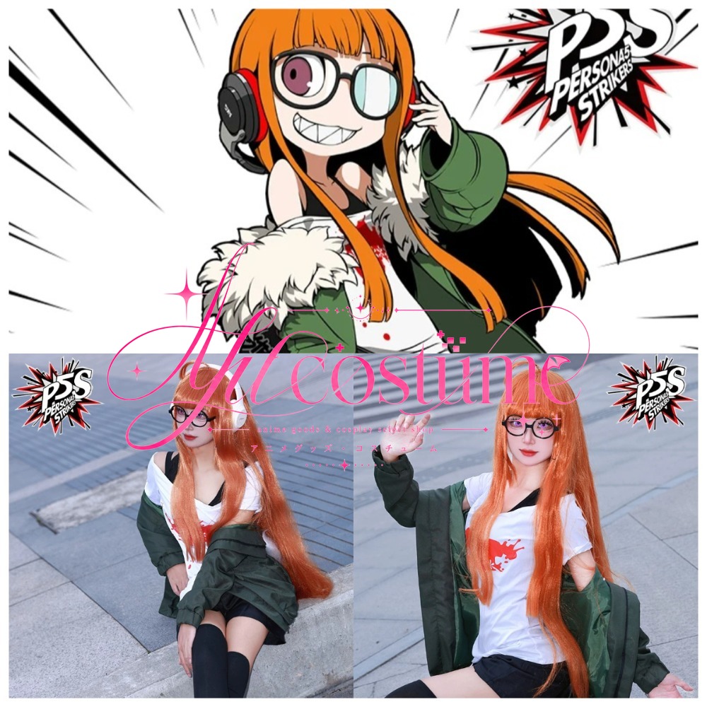 Anime Cosplay Glasses - 双葉桜 コスプレ衣装 デイリースタイル衣装 ウィッグ メガネ付き キャラクターウェア