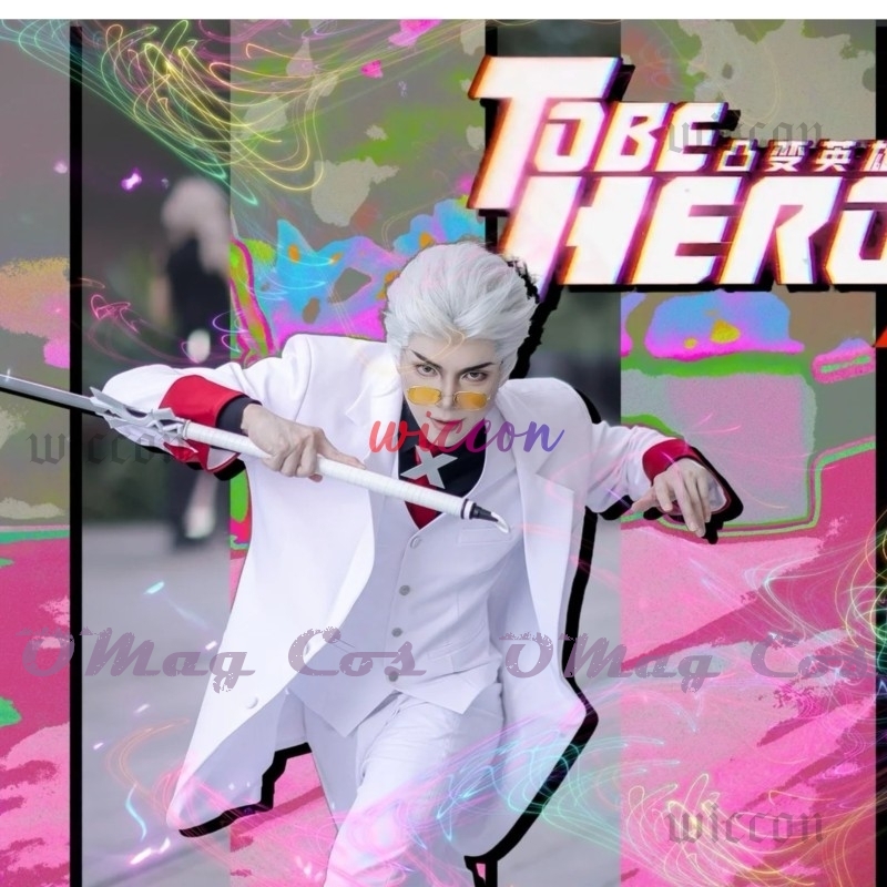 TO BE HERO X コスプレ白制服メガネウィッグ付き男 - Anime Cosplay Glasses のレビューと価格