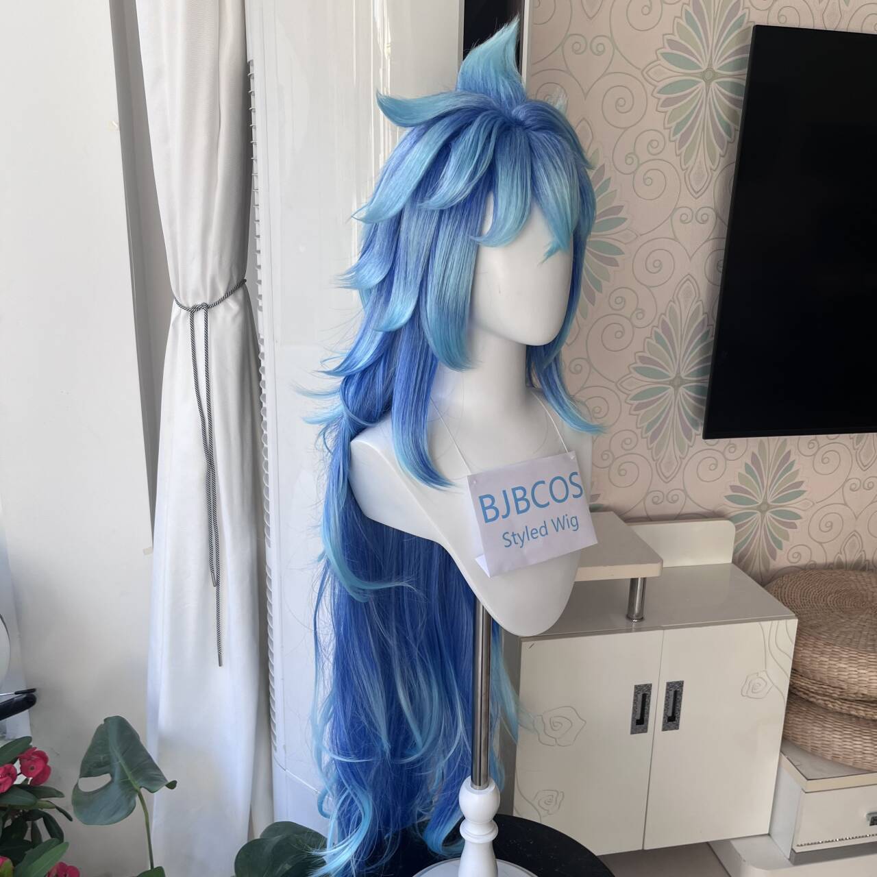 [スタイリッシュウィッグ]イディアコスプレウィッグアニメツイ - Anime Cosplay Blue Hair のレビューと価格