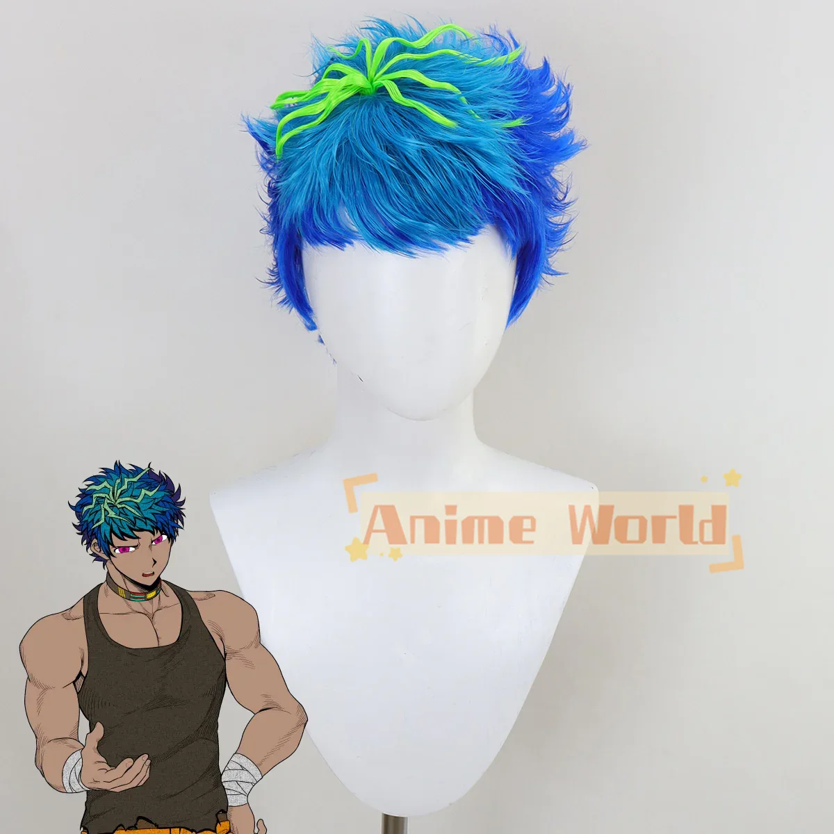 あなたの死の回はあなたです 久永直人 ブルーグリーンイエロー - Anime Cosplay Blue Hair のレビューと価格