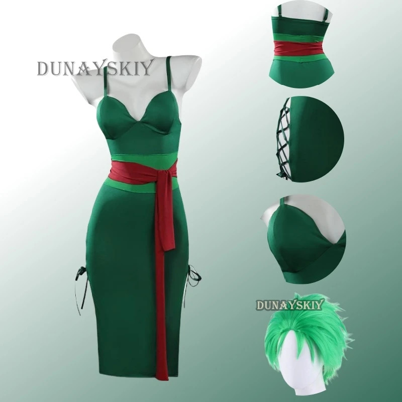 アニメロロノア・ゾロコスプレ衣装ワノ国国変装大人女性のための - Anime Zoro Cosplay Female のレビューと価格