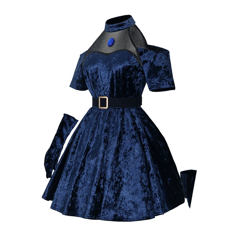 Mizi コスプレアニメエイリアンステージ衣装ダークブルード - Anime Cosplay Blue Hair のレビューと価格