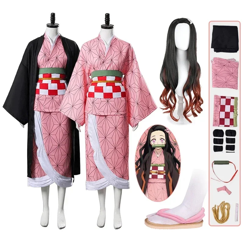 ❤️ ❤️ ❤️ アニメ「鬼滅の刃」ねずこコスプレ衣装、着物 - Anime Cosplay Nezuko のレビューと価格