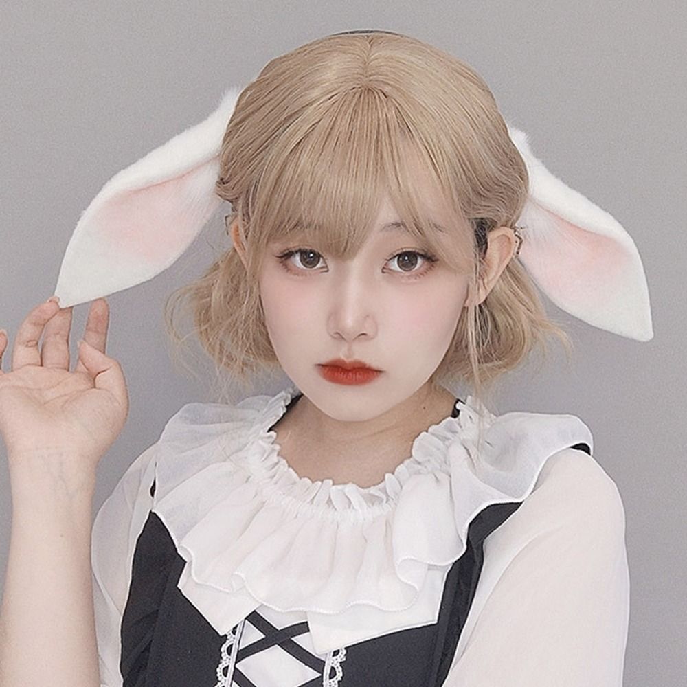 アニメバニー耳、垂れ耳ウサギのヘッドバンド、かわいい写真撮影 - Anime Cosplay Girl Photo のレビューと価格