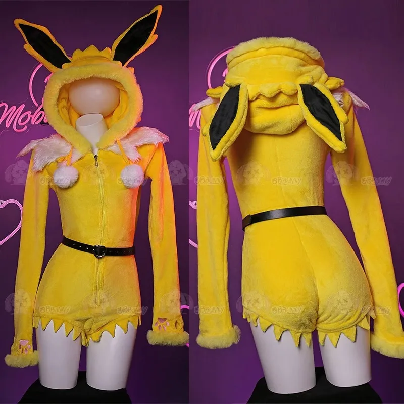 セクシーな深いVネックのフード付きボディスーツ、ソックススー - Anime Cosplay Bodysuit のレビューと価格