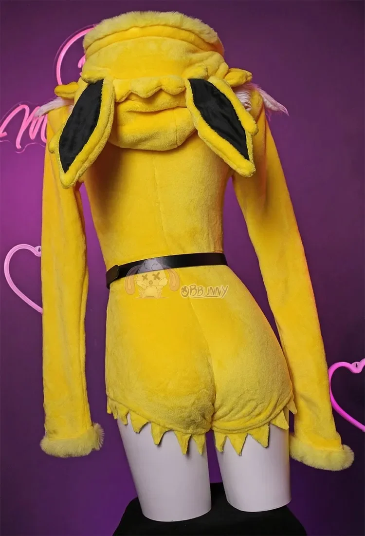 セクシーな深いVネックのフード付きボディスーツ、ソックススー - Anime Cosplay Bodysuit のレビューと価格