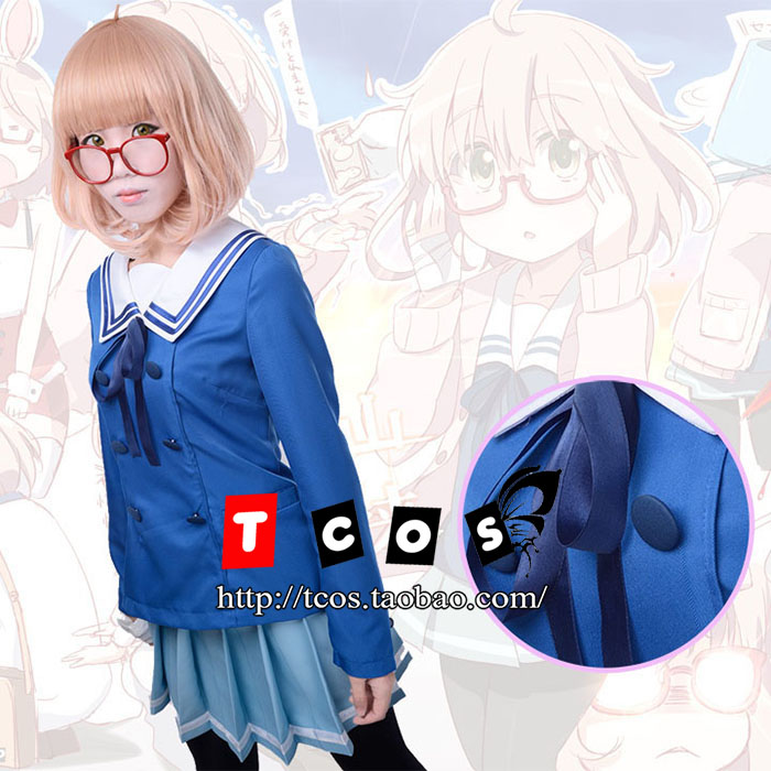 境界の彼方 理世間みらい コスプレ衣装 フルセット コート+ - Anime Cosplay Glasses のレビューと価格