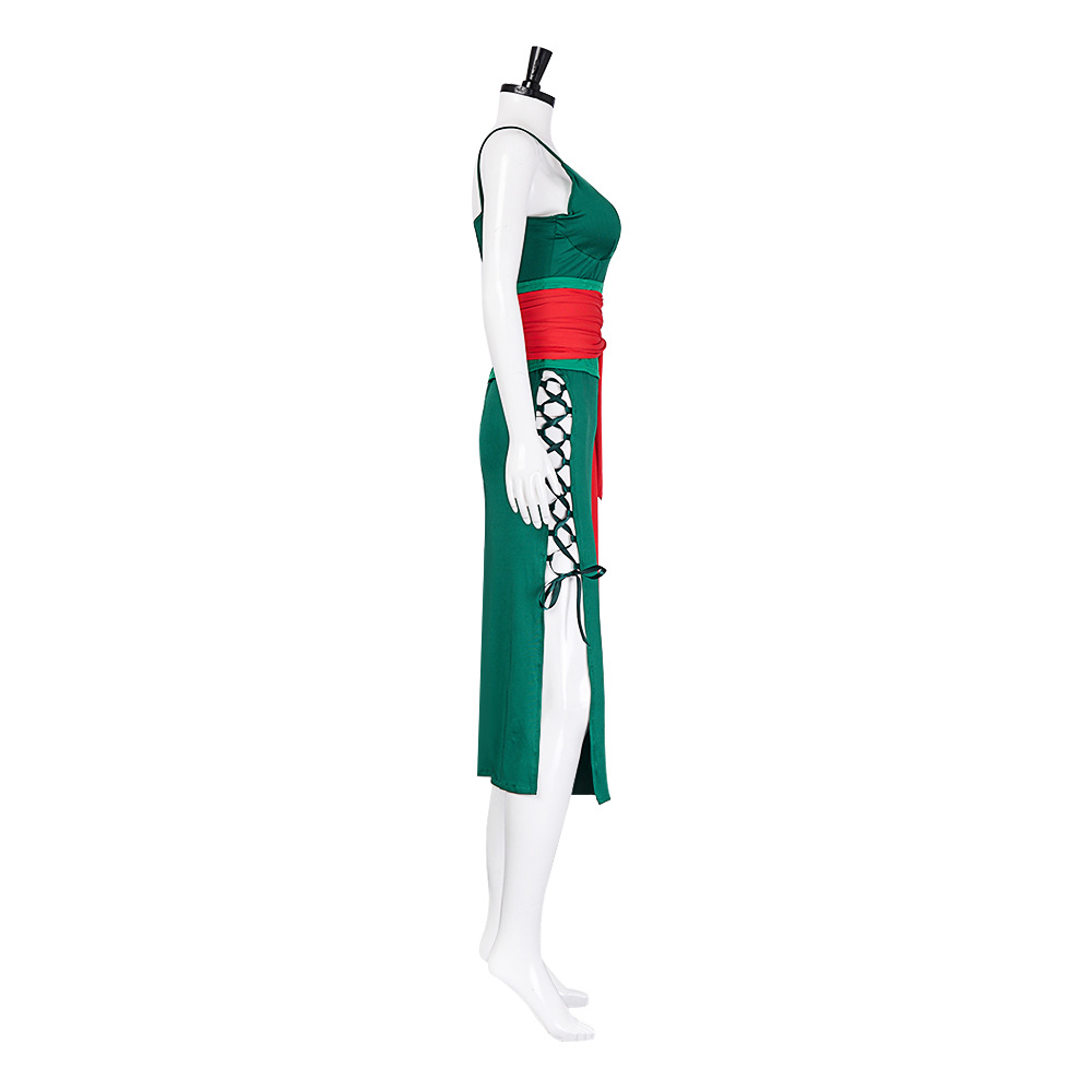 大人女性アニメロロノア・ゾロコスプレグリーンドレスコスチュー - Anime Zoro Cosplay Female のレビューと価格