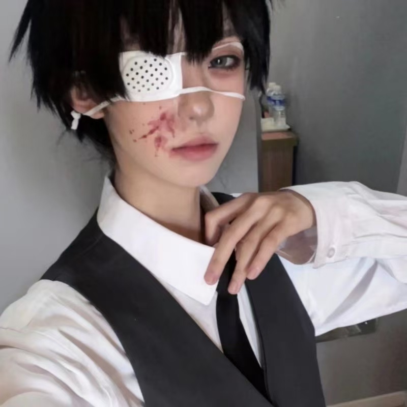 白色和風医療ヤンデレアイパッチアニメカネキケンコスプレ片目ア - Tokyo Ghoul Mask のレビューと価格