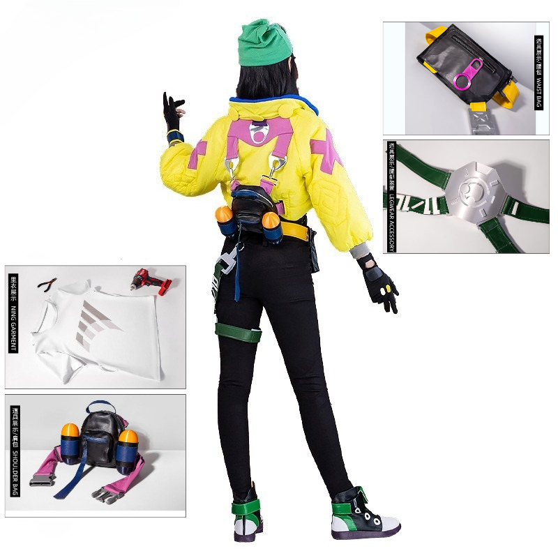 ヴァロラントキルジョイコスプレ衣装フルセット黄色のテックウェ - Anime Cosplay Glasses のレビューと価格