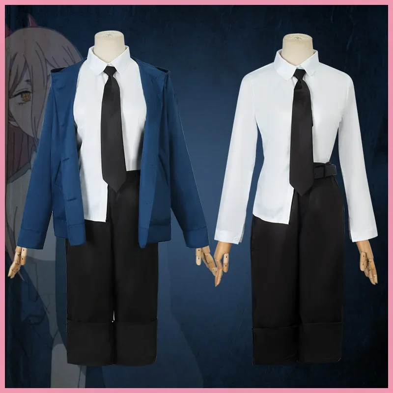 パワーコスプレチェーンソーマンコスチュームブルージャケットウ - Anime Cosplay Chainsaw Man のレビューと価格