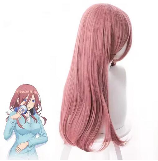 高品質 Gotoubun 五等分の花嫁中野ミクコスプレウィッ - Quintuplets Anime Cosplay のレビューと価格