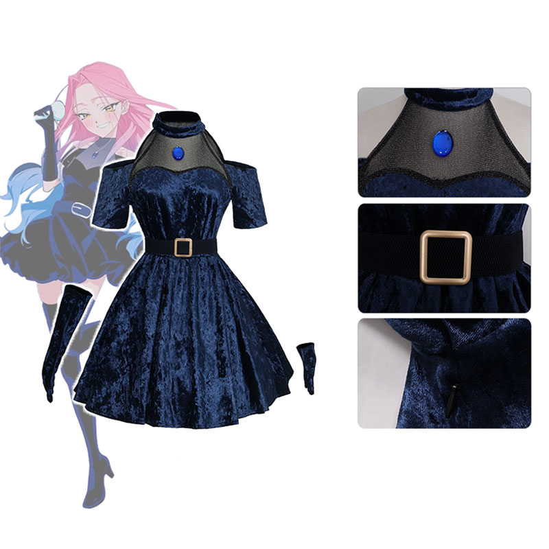 Mizi コスプレアニメエイリアンステージ衣装ウィッグダーク - Anime Cosplay Blue Hair のレビューと価格