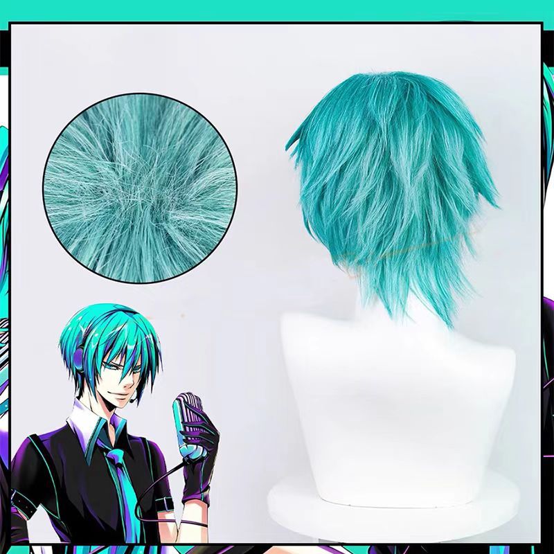 Mikuo コスプレウィッグアニメミクブルーショートヘアアク - Anime Cosplay Blue Hair のレビューと価格