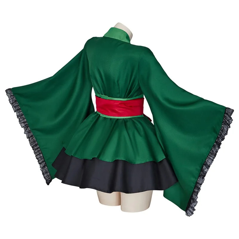 ロロノア・ゾロ女性コスプレ衣装ロリータグリーン着物ドレス女性 - Anime Zoro Cosplay Female のレビューと価格