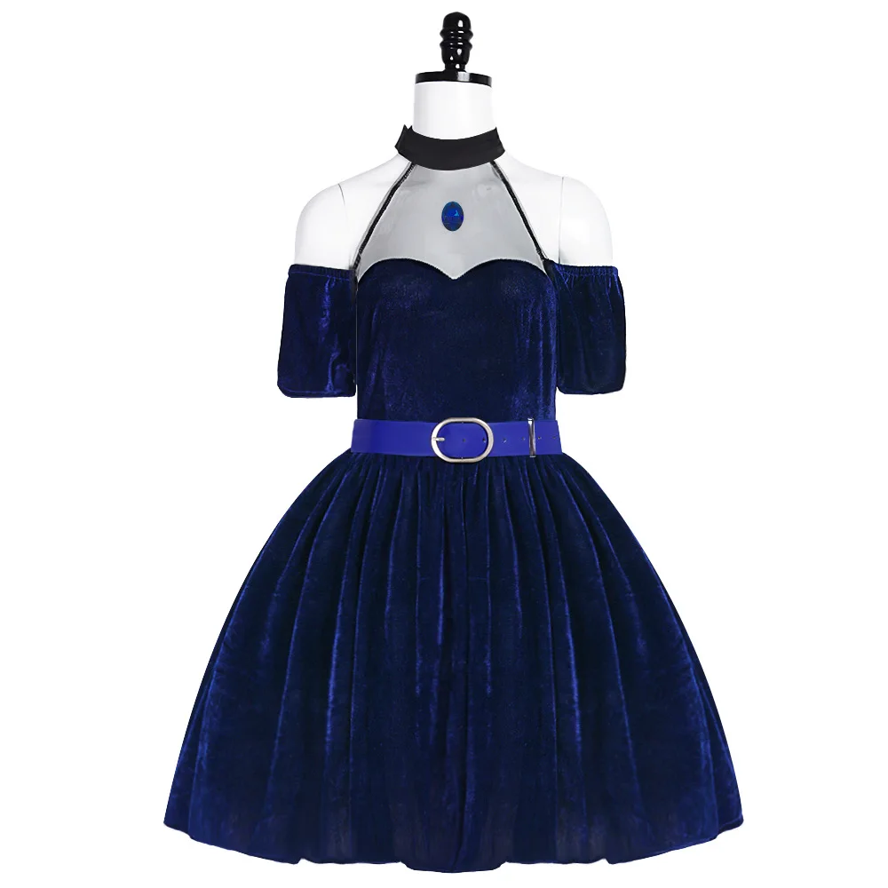アニメエイリアンステージミジスアコスプレ衣装ダークブルードレ - Anime Cosplay Blue Hair のレビューと価格