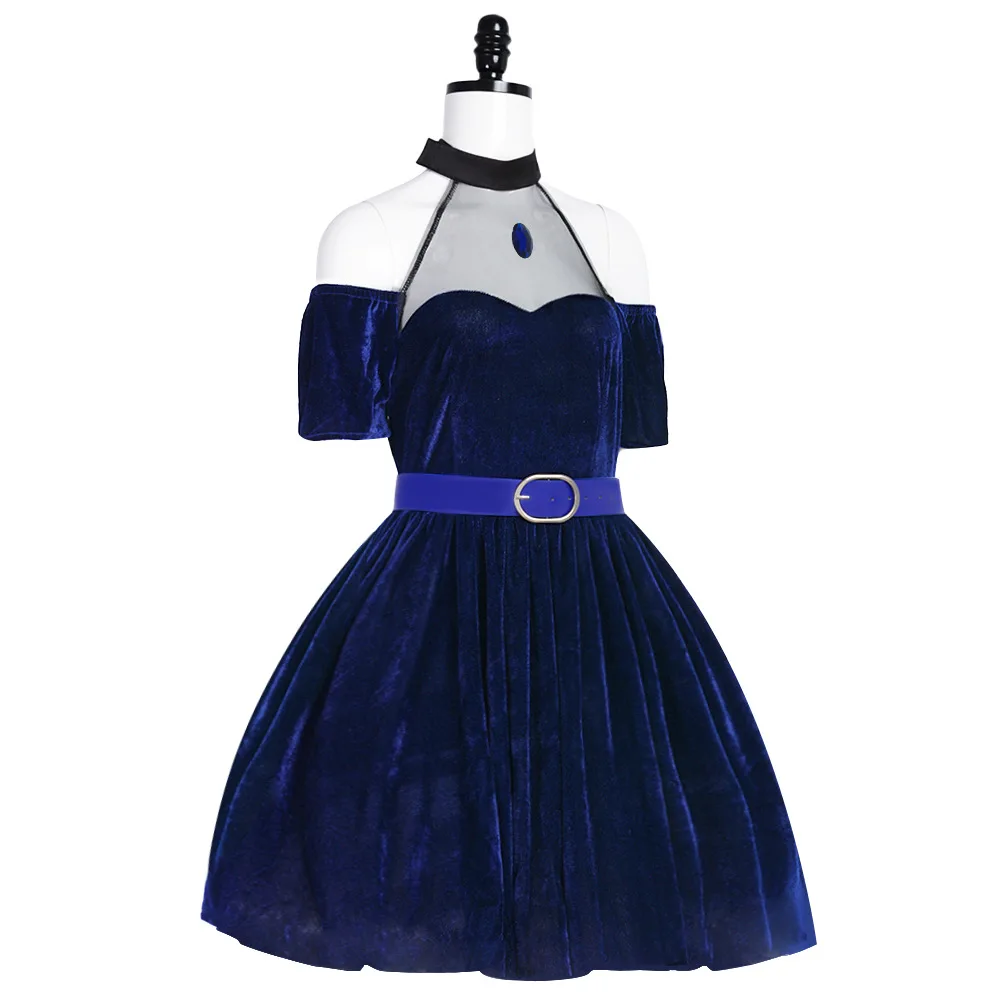 アニメエイリアンステージミジスアコスプレ衣装ダークブルードレ - Anime Cosplay Blue Hair のレビューと価格
