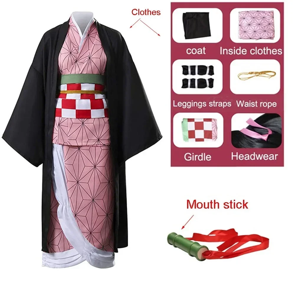 大人子供アニメ　竈門禰豆子コスチュームコスプレイヤリングフィ - Anime Cosplay Nezuko のレビューと価格