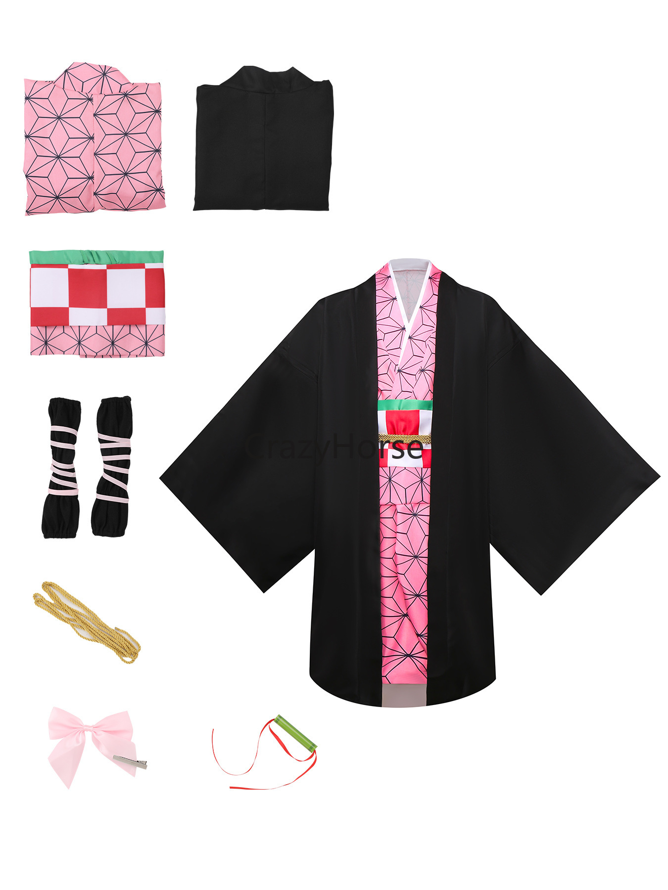 大人用竈門炭治郎、竈門禰豆子スレイヤーコスプレ衣装、青少年女 - Anime Cosplay Nezuko のレビューと価格