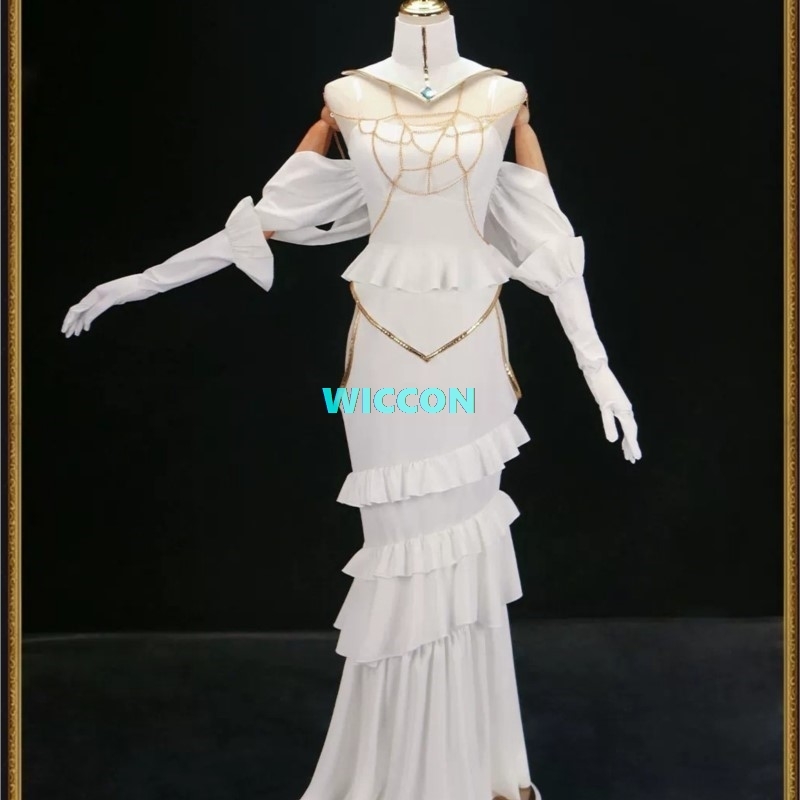在庫あり アルベド コスチューム ウィッグ 女性用 ホワイト - Anime Cosplay Albedo のレビューと価格
