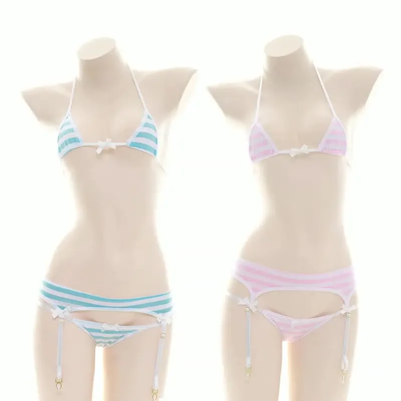 女性甘いアニメゲームスリーポイントビキニ水着かわいいコスプレ - Anime Cosplay Bikini のレビューと価格