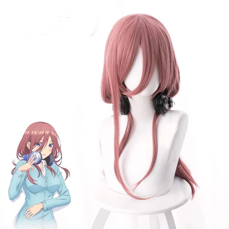 ダークピンク 50cm 耐熱 コスプレ アニメウィッグ 高品 - Quintuplets Anime Cosplay のレビューと価格